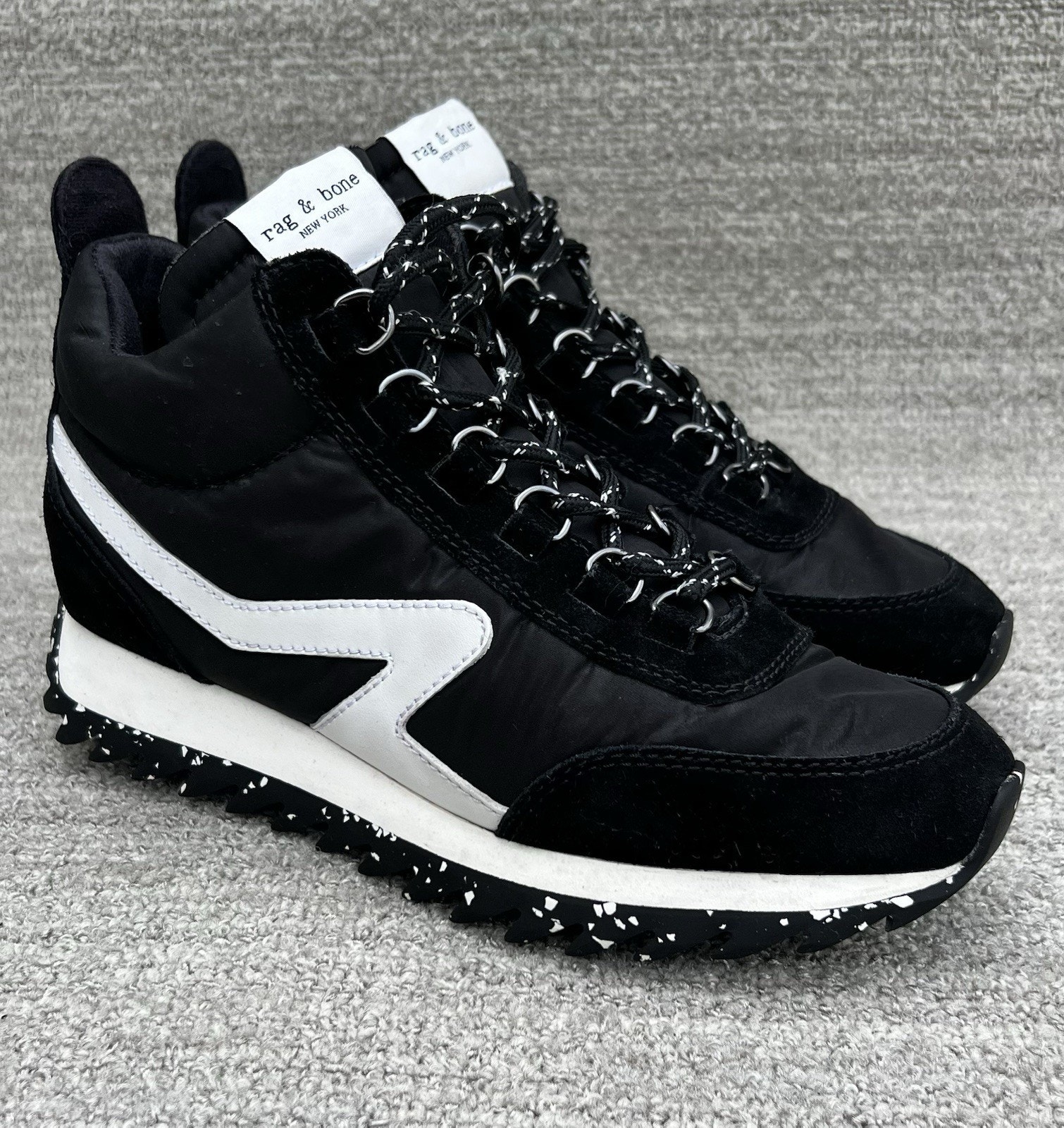 Rag & Bone Black Retro Hiker Sneakers Women’s Size 6.5 Us